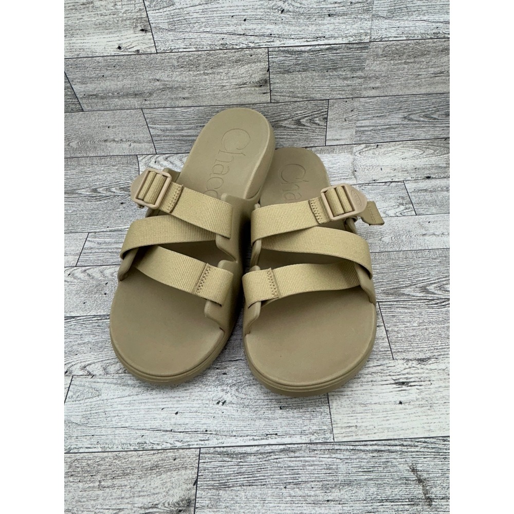 Chaco Slides Sandals Tan Women US 11 UK 9 EUR 42 Adjustable Straps Comfort